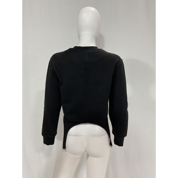 Dion Lee Garter Detail Black Crewneck Sweatshirt Size 2 - Picture 3 of 5